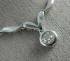 ANTIQUE .20CT DIAMOND 18K WHITE GOLD 3D CLASSIC SOLITAIRE SWIRL NECKLACE #19119