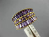 ESTATE LARGE 2.85CT AAA AMETHYST 14KT YELLOW GOLD 3D FILIGREE ANNIVERSARY RING