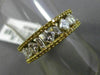 ESTATE 1.72CT WHITE & FANCY YELLOW DIAMOND 18KT GOLD SEMI ETERNITY WEDDING RING