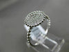 ESTATE .23CT ROUND DIAMOND 14K WHITE GOLD 3D BEAD CIRCLE MILGRAIN PAVE ROPE RING