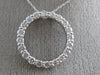 ESTATE 1.0CT DIAMOND 14KT WHITE GOLD 3D CLASSIC CIRCLE OF LIFE FLOATING PENDANT
