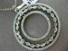 ESTATE 1.26CT DIAMOND 14KT WHITE GOLD 3D FILIGREE BY THE YARD CIRCULAR PENDANT