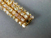 ESTATE EXTRA LARGE GIA 24CT PINK DIAMOND 18KT ROSE GOLD CLUSTER TENNIS BRACELET