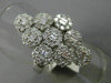 ESTATE LARGE 2.13CT DIAMOND 18KT WHITE GOLD 3D MULTI CLUSTER FLEXIBLE FUN RING