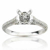 ESTATE .45CT DIAMOND 18KT WHITE GOLD CLASSIC 4 PRONG SEMI MOUNT ENGAGEMENT RING