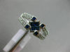 1.08CT ROUND DIAMOND & AAA PRINCESS SAPPHIRE 14KT WHITE GOLD INVISIBLE FUN RING