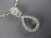 ESTATE .56CT DIAMOND 18KT WHITE GOLD 3D CLASSIC OPEN TEAR DROP LOVE PENDANT