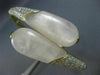 ESTATE WIDE 2.0CT DIAMOND & AAA WHITE QUARTZ 14KT YELLOW GOLD CRISS CROSS BANGLE