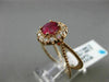 ESTATE WIDE 1.40CTW DIAMOND & AAA RUBY 14KT ROSE GOLD HALO CLASSIC INFINITY RING