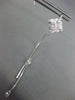 LARGE 1.1CT DIAMOND 18K WHITE GOLD ROUND & BAGUETTE CHANDELIER HANGING EARRINGS