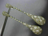LARGE 3.66CT WHITE & FANCY CHOCOLATE DIAMOND 18KT WHITE GOLD 3D HANGING EARRINGS