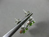 ESTATE 1.76CT DIAMOND & AAA PERIDOT 14KT WHITE GOLD 3D SQUARE HALO POST EARRINGS