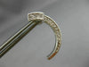 ANTIQUE .72CT DIAMOND 14KT WHITE GOLD 3D CLASSIC MOON SHAPE EARRINGS #21750