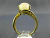 ESTATE LARGE 6.20CT CZ & AAA OPAL 14KT YELLOW GOLD 3D OVAL CRISS CROSS RING