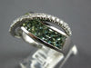 3.70CT DIAMOND & AAA RAINBOW GREEN AMETHYST 14K WHITE GOLD CRISS CROSS LOVE RING