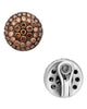6.30CT WHITE & BROWN DIAMOND 18KT WHITE GOLD 3D CLIRCULAR CLIP ON STUD EARRINGS