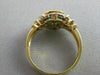 ANTIQUE 1.71CTW DIAMOND EMERALD 18K YELLOW GOLD BEZEL CHANNEL COCKTAIL RING #231