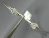ESTATE .35CT DIAMOND 18K WHITE GOLD FLEXIBLE DOUBLE ARROW LOVE BANGLE BRACELET