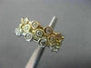 ESTATE 1.44CT DIAMOND 14KT TRI COLOR GOLD ETOILE BEZEL ETERNITY ANNIVERSARY RING