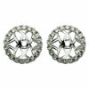 ESTATE .68CT ROUND DIAMOND 18KT WHITE GOLD 3D ROUND SHARE PRONG JACKET EARRINGS
