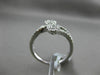 ESTATE .64CT ROUND DIAMOND 18KT WHITE GOLD 3D CLUSTER DOUBLE FLOWER LOVE RING