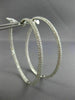 ESTATE WIDE & EXTRA LARGE 8.26CT DIAMOND 14K WHITE GOLD INSIDE OUT HOOP EARRINGS