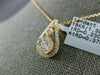 ESTATE .60CT DIAMOND 18K ROSE GOLD CLASSIC CLUSTER FLOWER TEAR DROP LOVE PENDANT