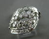 ANTIQUE WIDE .64CT ROUND OLD MINE DIAMOND 14KT WHITE GOLD OPEN FANCY RING #19541