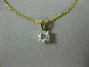 ESTATE .30CT ROUND DIAMOND 14KT YELLOW GOLD 3D CLASSIC HANGING PENDANT #15767