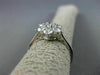 ESTATE LARGE 1.07CT ROUND DIAMOND 18KT WHITE GOLD 3D FLOWER STAR ENGAGEMENT RING