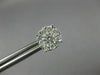 LARGE 1.0CT DIAMOND 14KT 2 TONE GOLD ROUND SOLITAIRE HALO CLUSTER STUD EARRINGS