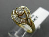 ESTATE 1.28CT DIAMOND 14K YELLOW GOLD 3D SOLITAIRE INFINITY ENGAGEMENT RING #750