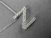 .32CT ROUND DIAMOND 14KT WHITE GOLD CLASSIC INITIAL FLOATING PENDANT #18296