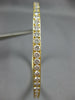 ESTATE LARGE 6.50CT DIAMOND 18KT YELLOW GOLD 3D ETERNITY BANGLE CUFF BRACELET