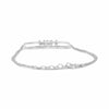 ESTATE .29CT DIAMOND 14KT WHITE GOLD CLASSIC I LOVE YOU FRIENDSHIP FUN BRACELET