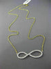 ESTATE LARGE .70CT DIAMOND 14KT TWO TONE GOLD 3D CLASSIC INFINITY LOVE NECKLACE