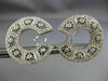 ESTATE LARGE 1.36CT DIAMOND 18KT WHITE GOLD OPEN FILIGREE HOOP CLIP ON EARRINGS