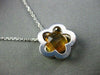 ESTATE 2.60CT ROUND CITRINE 14KT YELLOW GOLD SOLITAIRE FLOWER PENDANT #22167