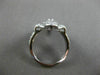 ESTATE WIDE .52CT DIAMOND 14KT WHITE GOLD 3D FILIGREE ETOILE MILGRAIN RING F/G