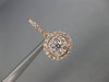 .83CT DIAMOND 18KT ROSE GOLD 3D CLUSTER HALO FLOWER LEVERBACK HANGING EARRINGS