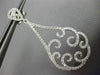 ESTATE LARGE 1.07CT DIAMOND 18KT WHITE GOLD PEAR SHAPE FILIGREE HANGING EARRINGS
