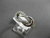 ESTATE .33CT DIAMOND 14KT WHITE GOLD PAVE LOVE KNOT BELT COCKTAIL RING F/G VSSI