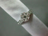 ESTATE WIDE .90CT DIAMOND 14KT WHITE GOLD FLOWER FRIENDSHIP PROMISE RING #22298