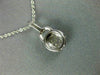 ESTATE .35CT DIAMOND 18KT WHITE GOLD 3D ROUND CLUSTER HALO FLOATING PENDANT