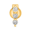 .25CT DIAMOND 14KT YELLOW GOLD CLASSIC ROUND 3 STONE SHARED PRONG STUD EARRINGS