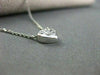 ESTATE .18CT DIAMOND 14KT WHITE GOLD 3D SIX STONE ETOILE HEART PENDENT #1722