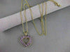 ESTATE 1.92CTW AMETHYST OPEN HEART 14KT YELLOW GOLD PENDANT + 16" CHAIN #11475