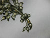 ANTIQUE LARGE 5CT OLD MINE CUT DIAMOND 18KT WHITE GOLD FLOWER PIN BROOCH #20614