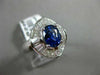 ESTATE WIDE 2.82CT DIAMOND & KASHMIR SAPPHIRE 18KT WHITE GOLD 3D ENGAGEMENT RING