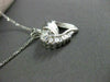 ESTATE .36CT DIAMOND 14KT WHITE GOLD FANCY FLOATING OPEN HEART PENDANT #10803